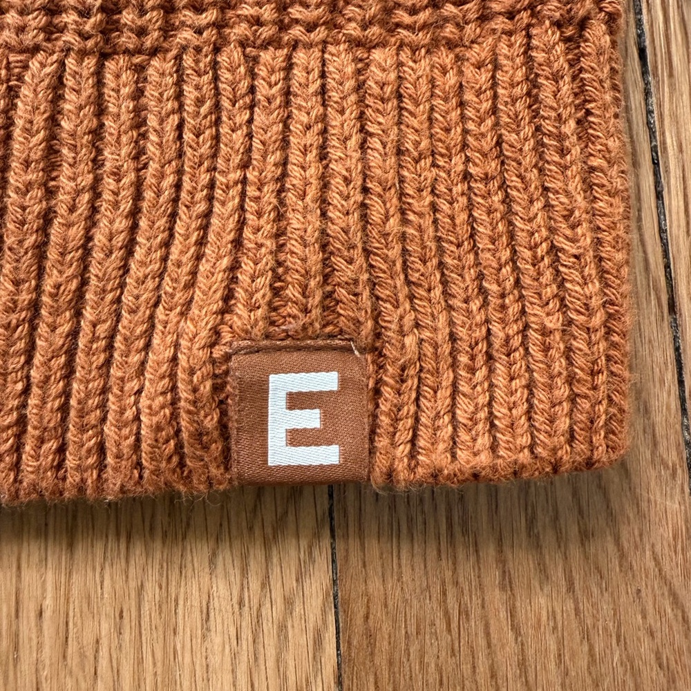 Everlane Rust Ribbed Women's Cropped Zipper Sweater - Picture 6 of 6